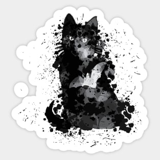 Black cat halloween design Sticker